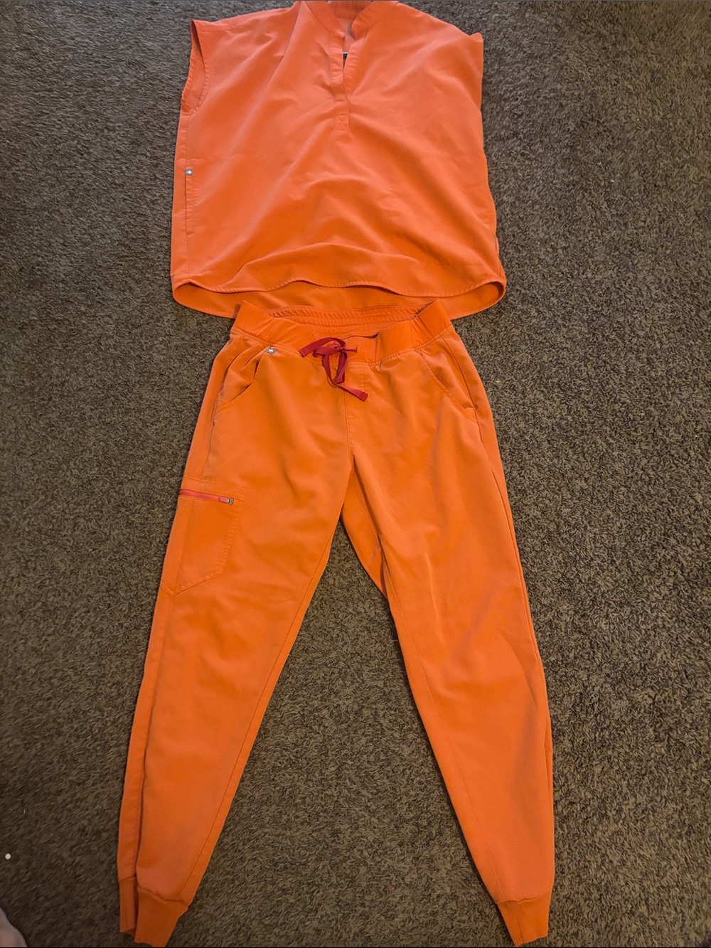 FIGS scrub set,orange "Creamsicle" colorway
